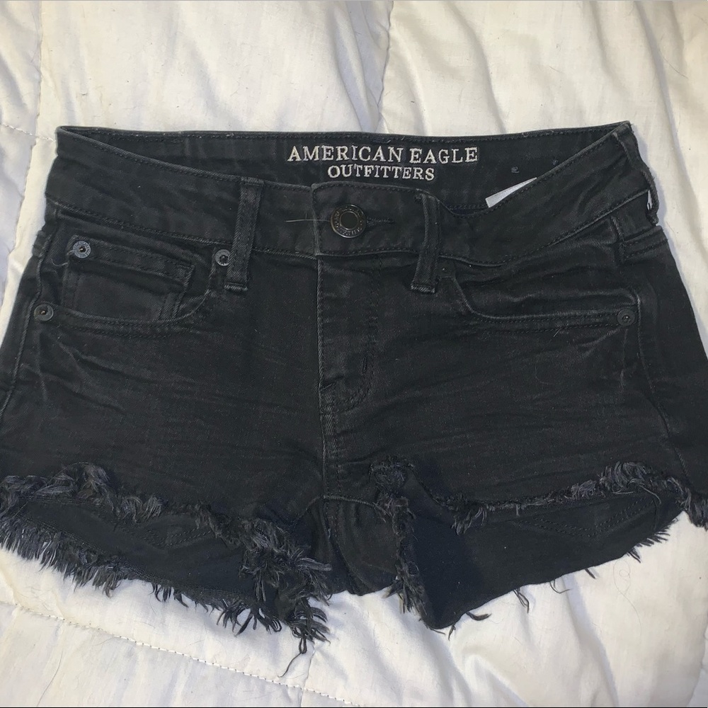 American Eagle Black Jean Shorts